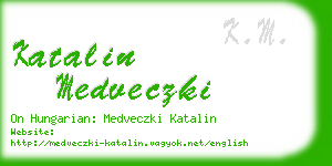 katalin medveczki business card